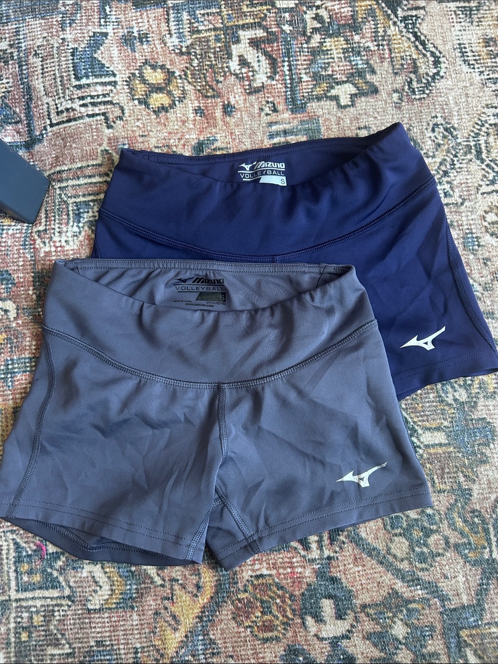 Mizuno Women's Athletic Shorts — Navy and Gray